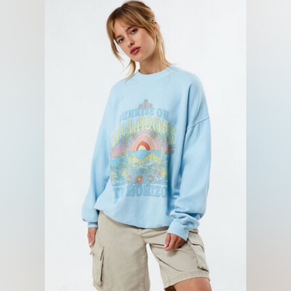 NWT Billabong Ride In Oversized Crewneck Sweatshirt M - Picture 6 of 10